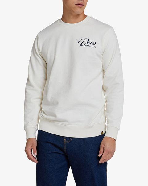 Breitling Deus Crew Coupon Vintage White Mens Hoodies & Sweaters