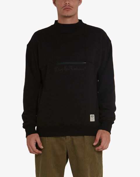 Hoodies & Sweaters Black Personalized Ascent Mock Crew Mens
