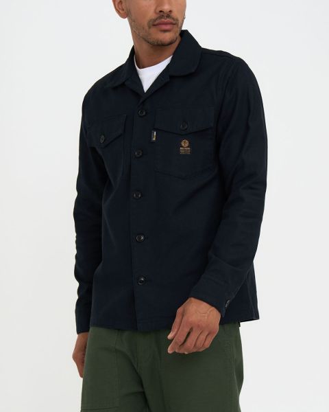 Spacious Black Mens Monty Cordura Overshirt Jackets