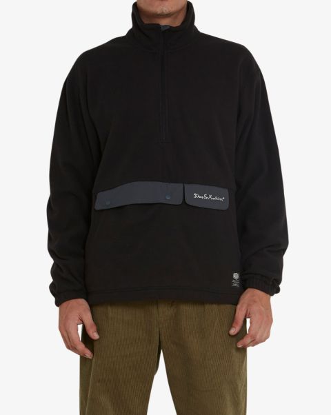 Ridgeline Fleece Pullover Jackets Mens Popular Coal Black