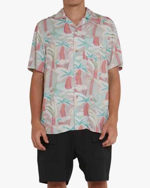 Mens Sea Foam Palms Shirt Custom Shirts