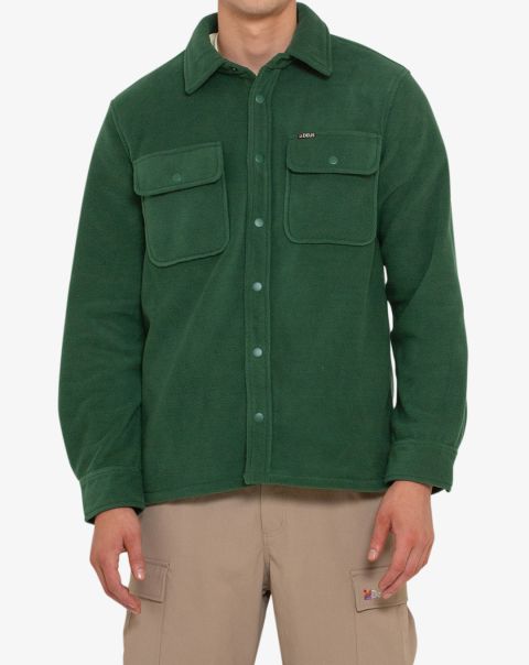 Trek Green Luther Fleece Shirt Mens Shirts Advanced