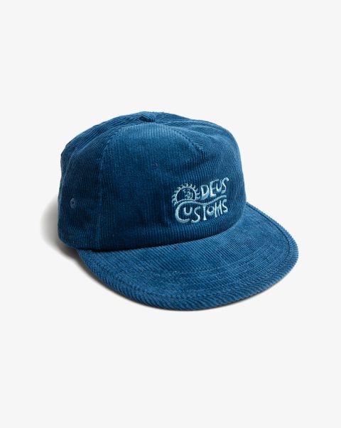 Mens Easy Dusty Blue Hats Buzzin Cord Cap