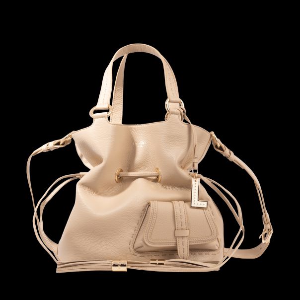 Hand Bags Cappuccino/Gold Women Savings M Bucket Bag
