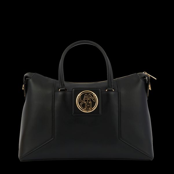 Classic Zipped Carryall Black/Gold Women Hand Bags