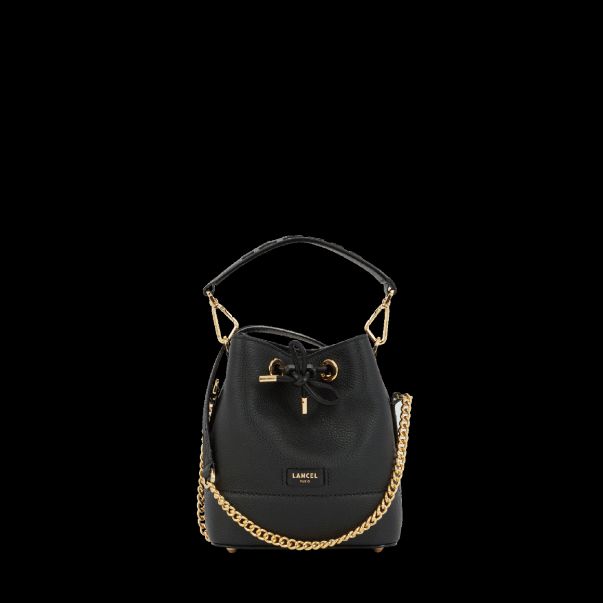 Black/Gold Women Compact Bucket Bags Bucket Bag