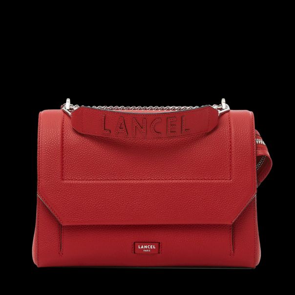 Proven Flap Bag With Handle Women Red Lancel Shoulder Bags