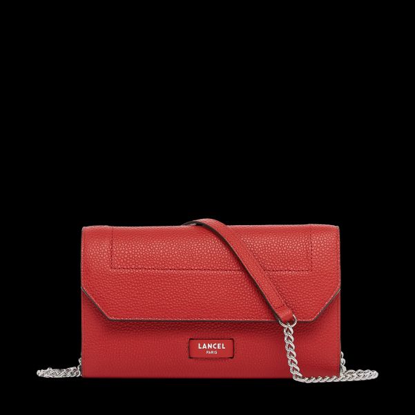 Chain Wallet Red Lancel Mini Bags Women Advanced
