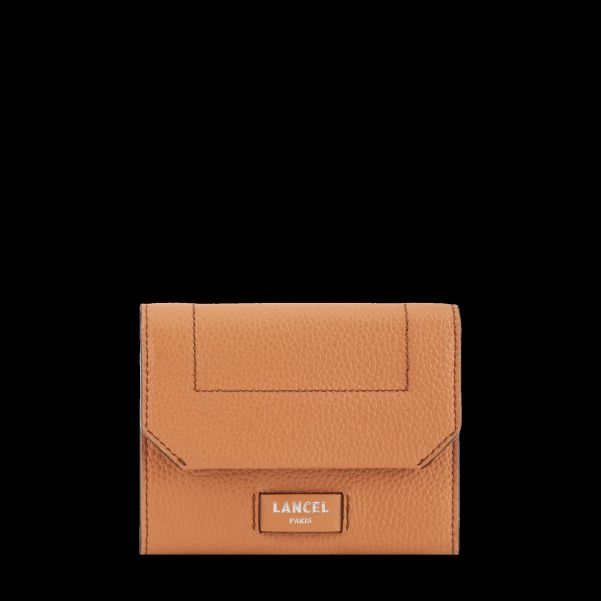 Camel Ergonomic Women Wallet Compact Medium Wallet With Flap