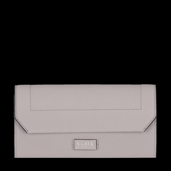 Mauve Grey Slim Wallet With Flap Bold Women Wallet