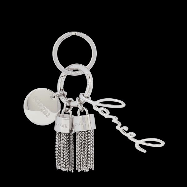 Lancel Pompom Chain Key Ring Key Ring Clearance Women Silver