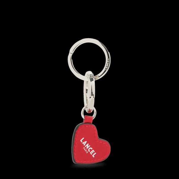 Popular Women Leather Heart Keychain Rouge Lancel Key Ring