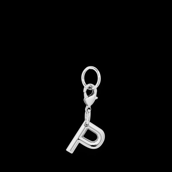Order Key Ring Women Charm Letter P Silver Color