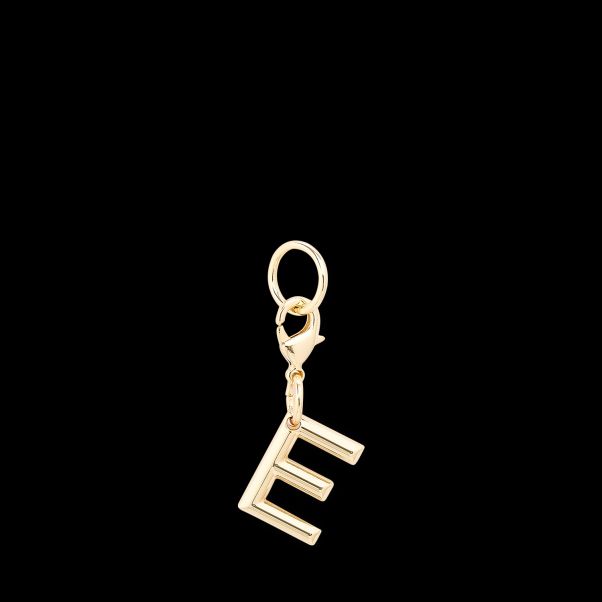 Gold Color Key Ring Charm Letter E Women Affordable