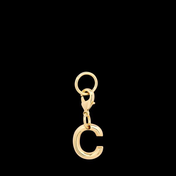 Charm Letter C Gold Color Convenient Key Ring Women