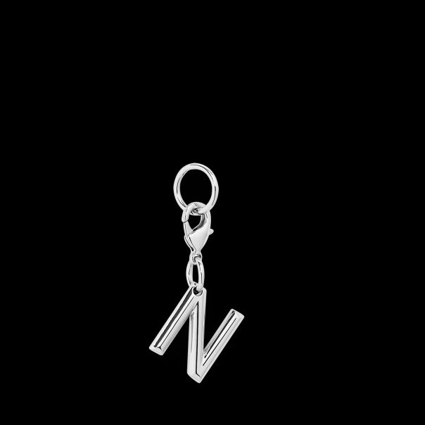 Intuitive Silver Color Charm Letter N Women Key Ring