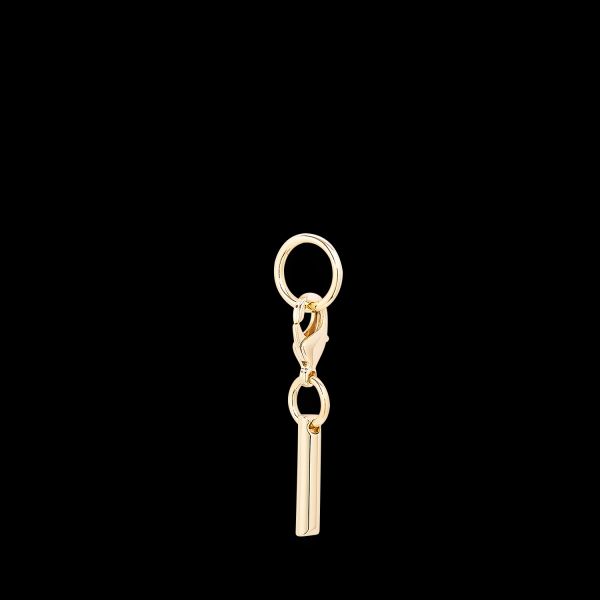 Solid Key Ring Women Charm Letter I Gold Color