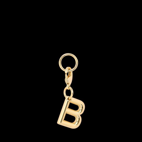 Reliable Women Key Ring Gold Color Charm Letter B