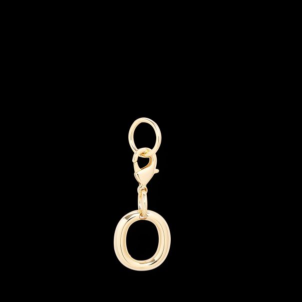 Gold Color Charm Letter O Women Robust Key Ring