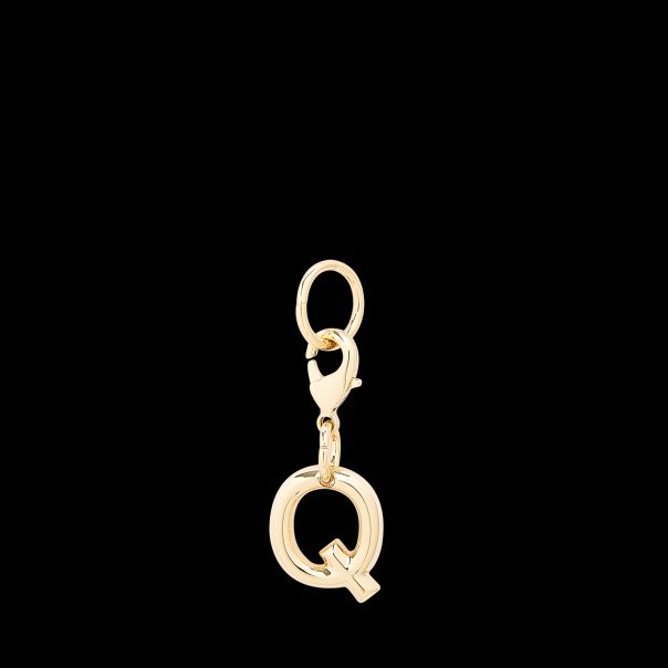 Gold Color Reliable Women Charm Letter Q Key Ring