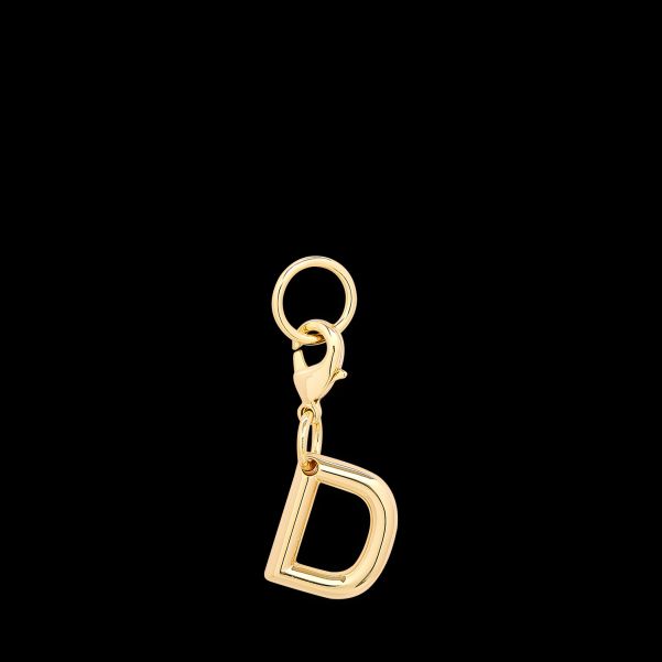 Gold Color Proven Women Charm Letter D Key Ring