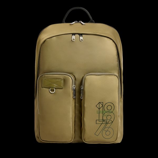 Classic Dark Kaki Men 2 Compartment Backpack Backpack